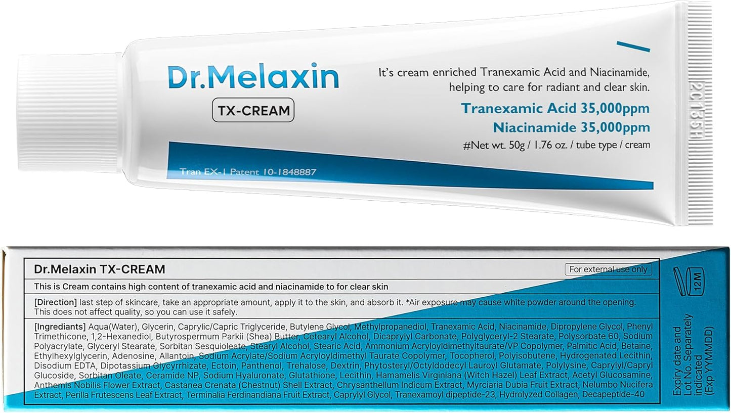 Tx Tranexamic Acid Cream Skin Freckle Cream, Blemishes, Anti-Pigmetation Korean Skin Care Korean Cosmetics 1.69 Fl Oz (50Ml) White