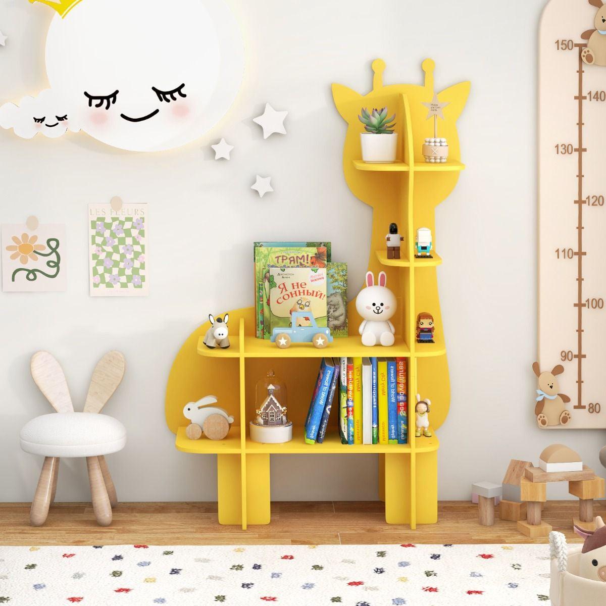 Kids Toy Storage Organizer with Anti-Toppling System for Play Room Nursery Kindergarten