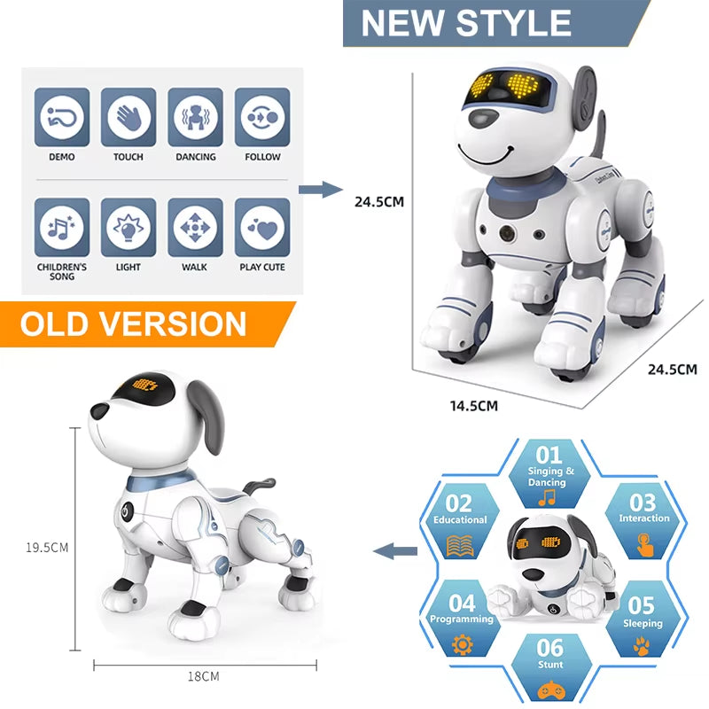 Robot Dog Stunt Walking Dancing Electric Pet Dog Remote Control Magic Pet Dog Toy Intelligent Touch Remote Control Children Toys