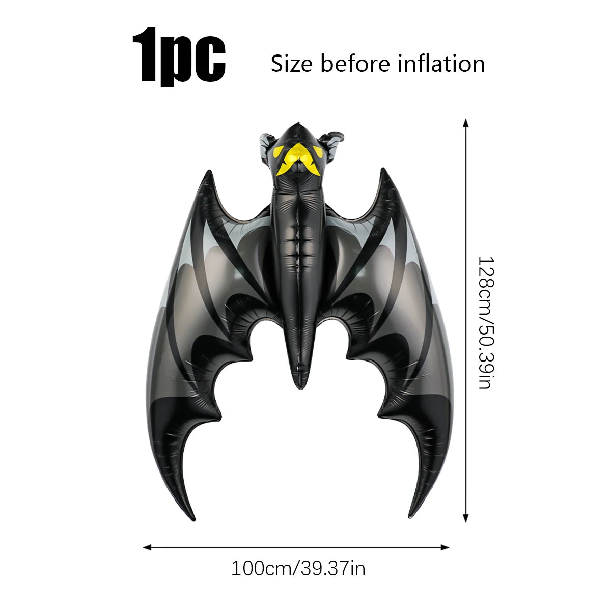 1Pc-Halloween Black Bat Balloon Halloween Party Supplies Birthday, Horror Element Atmosphere Can Hang Bat Decorations