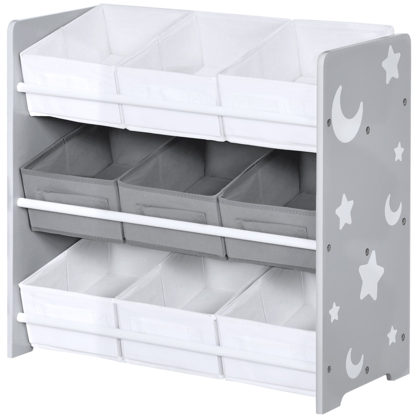 Kids Storage Unit W/ Nine Removable Baskets, for Nursery, Playroom