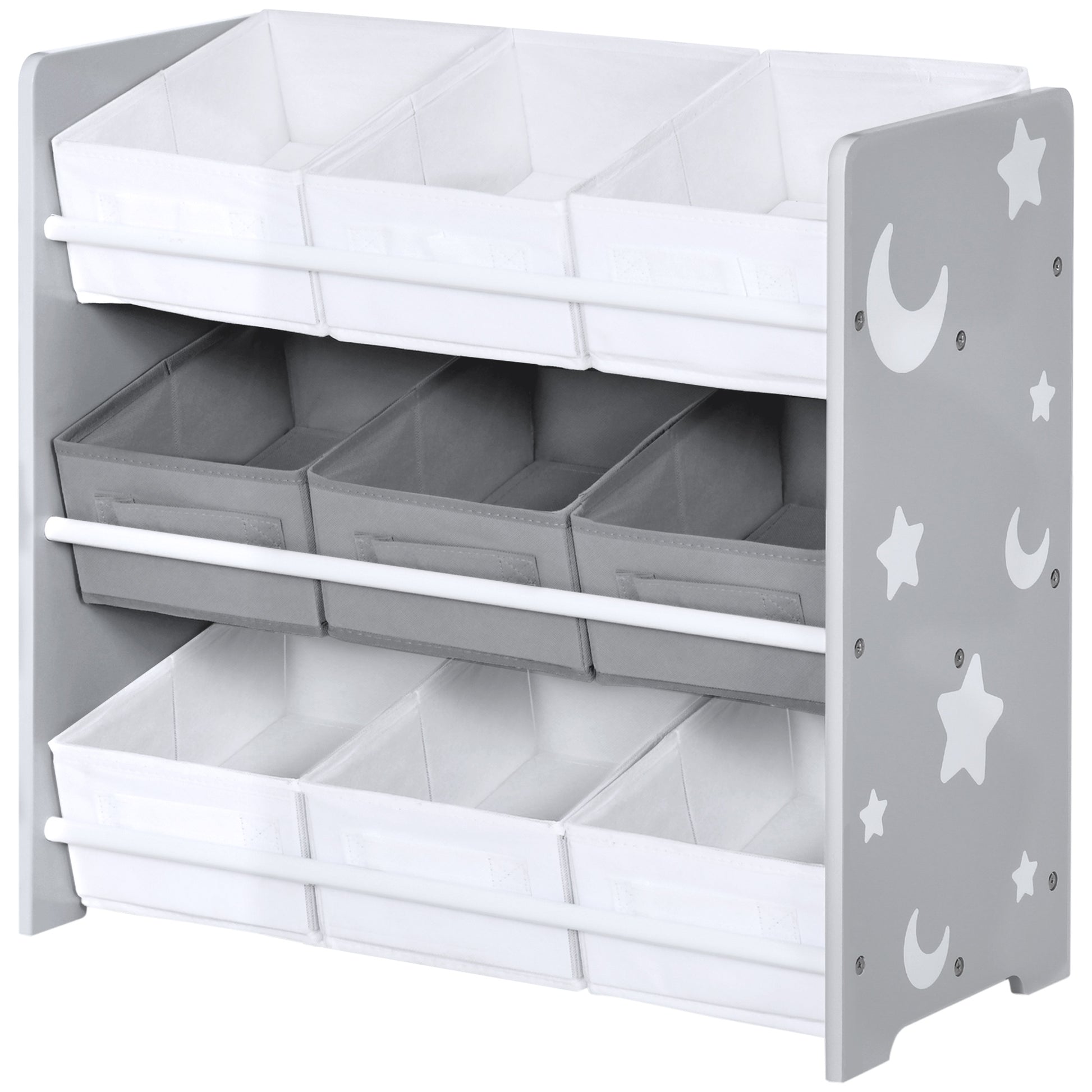 Kids Storage Unit W/ Nine Removable Baskets, for Nursery, Playroom