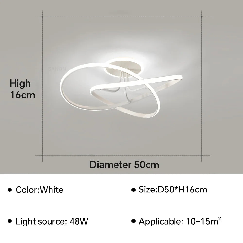 Modern LED Ceiling Lamp for Living Room Dining Room Balcony Hall Bedroom Ceiling Chandelier Home Decor Indoor Lighting Fixtures