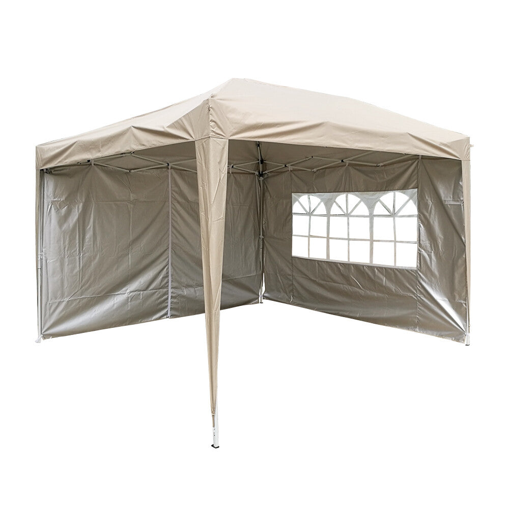 3X3M Garden Pop up Gazebo Outdoor Marquee Party Wedding Tent Patio Canopy Beige