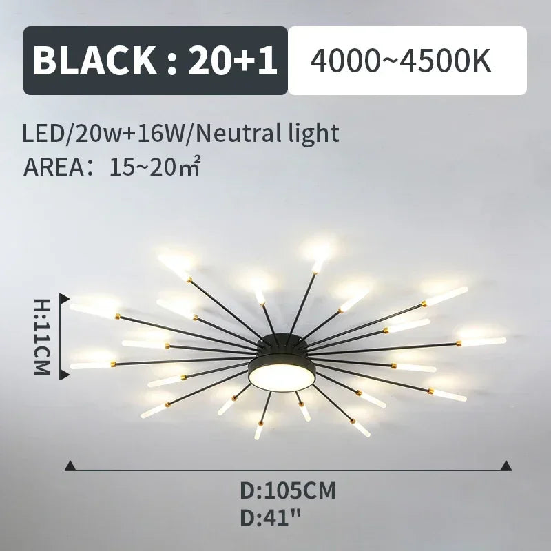 Led Ceiling Chandelier Lamp Indoor Lighting for Living Room Bedroom Home Decoration Kitchen Dining Table Light