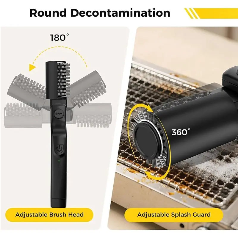 Electric BBQ Cleaner Brush Wireless Stainless Steel Rotary Grill Brush for Outdoor Grill Steam BBQ Cleaning Brush Accessoires