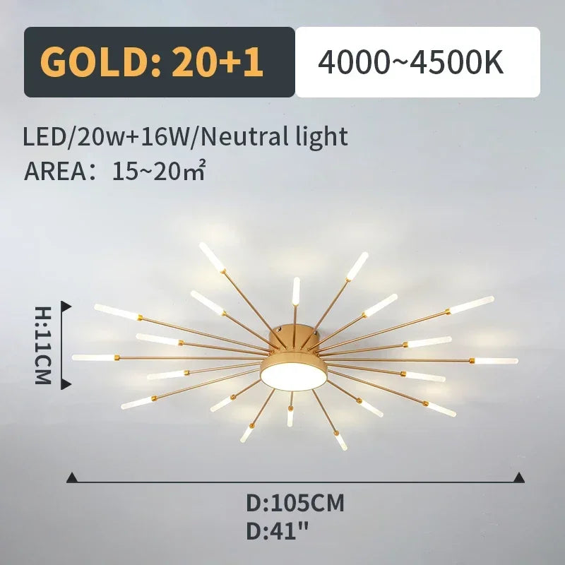 Led Ceiling Chandelier Lamp Indoor Lighting for Living Room Bedroom Home Decoration Kitchen Dining Table Light