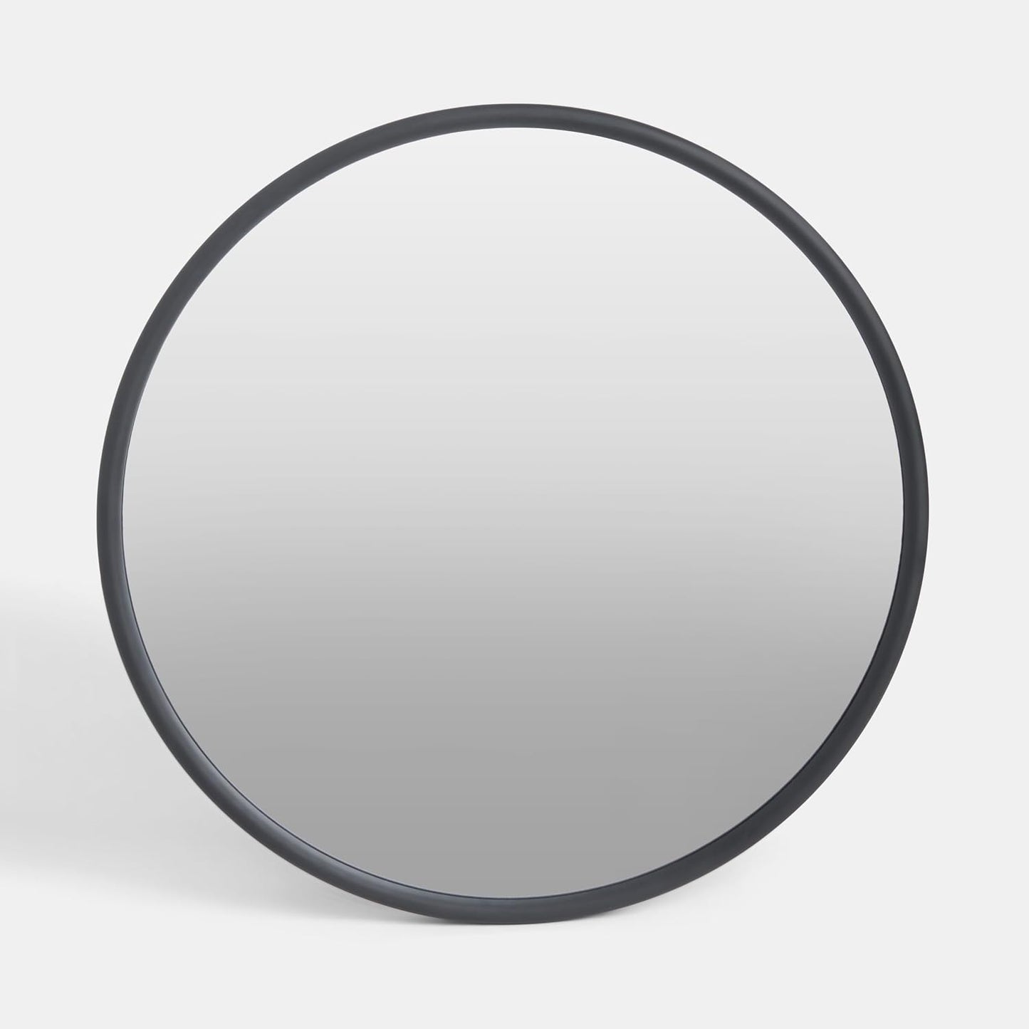 Black round Bathroom Mirror Wall Mounted, Makeup Dressing Wall Mirror with Sleek Frame Easy Hang Decorative Bathroom Mirrors over Sink for Living Room Bedroom, 40Cm