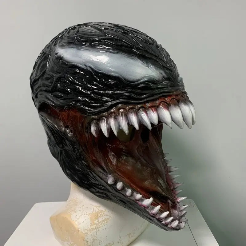 Venom Mask Cosplay Halloween Horror Hero Latex Venom Wearable Actor'S Headgear Adult One-Size Comic-Con Party Masquerade Props