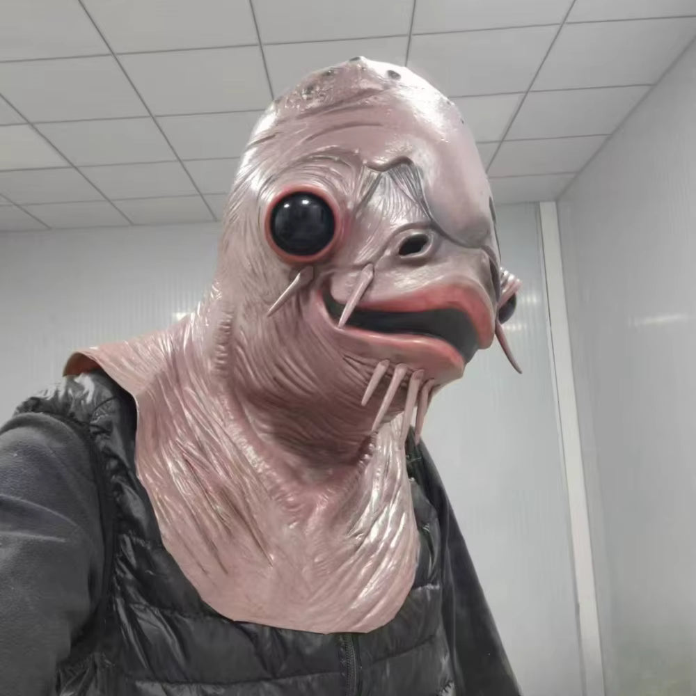 Horror Catfish Full Head Latex Mask | Halloween Cosplay Costume Prop