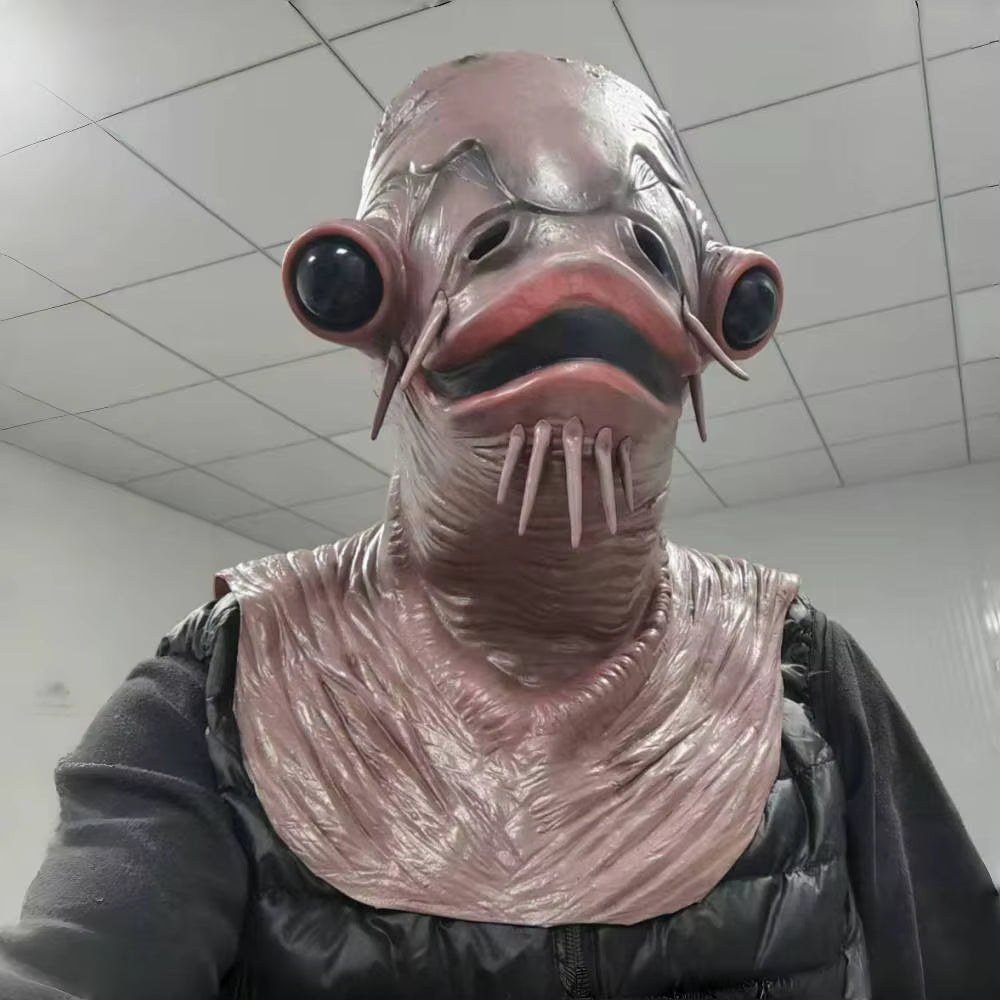 Horror Catfish Full Head Latex Mask | Halloween Cosplay Costume Prop