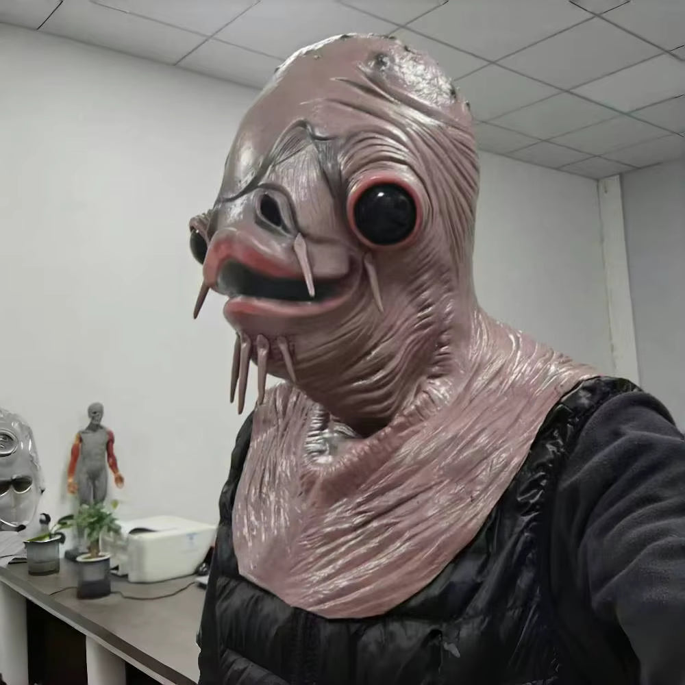 Horror Catfish Full Head Latex Mask | Halloween Cosplay Costume Prop