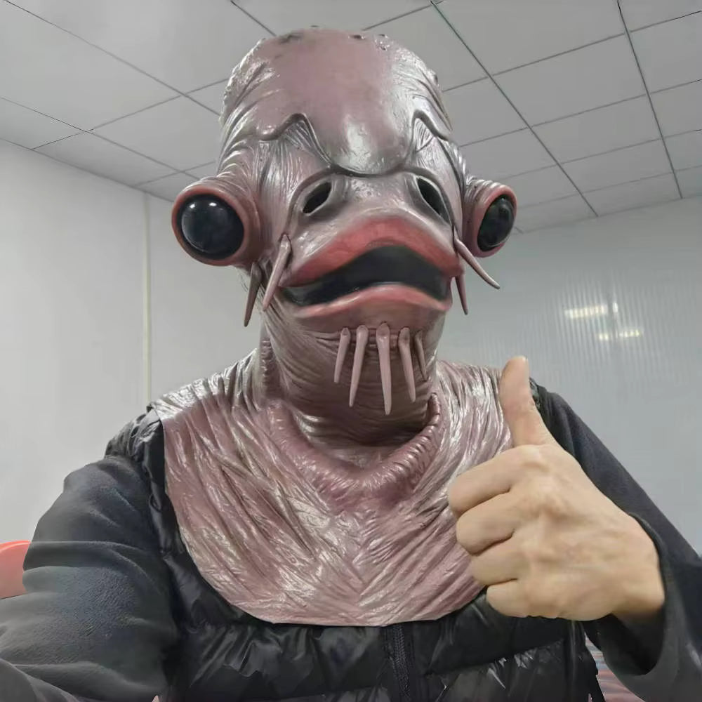 Horror Catfish Full Head Latex Mask | Halloween Cosplay Costume Prop