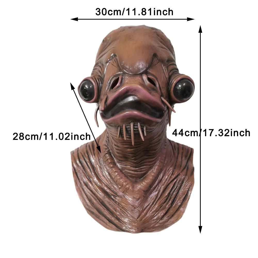 Horror Catfish Full Head Latex Mask | Halloween Cosplay Costume Prop