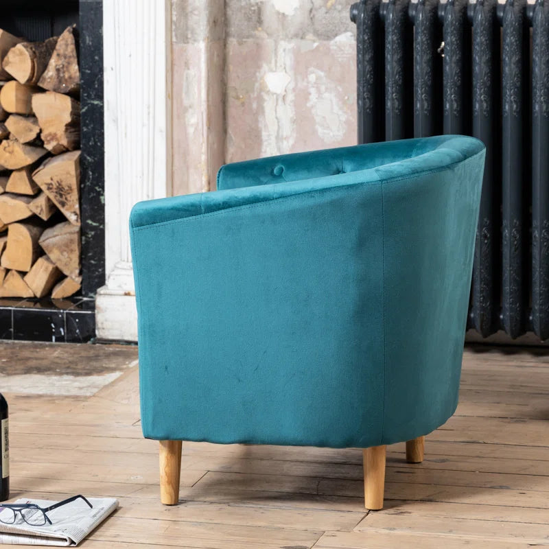 Tarbes Velvet Barrel Chair