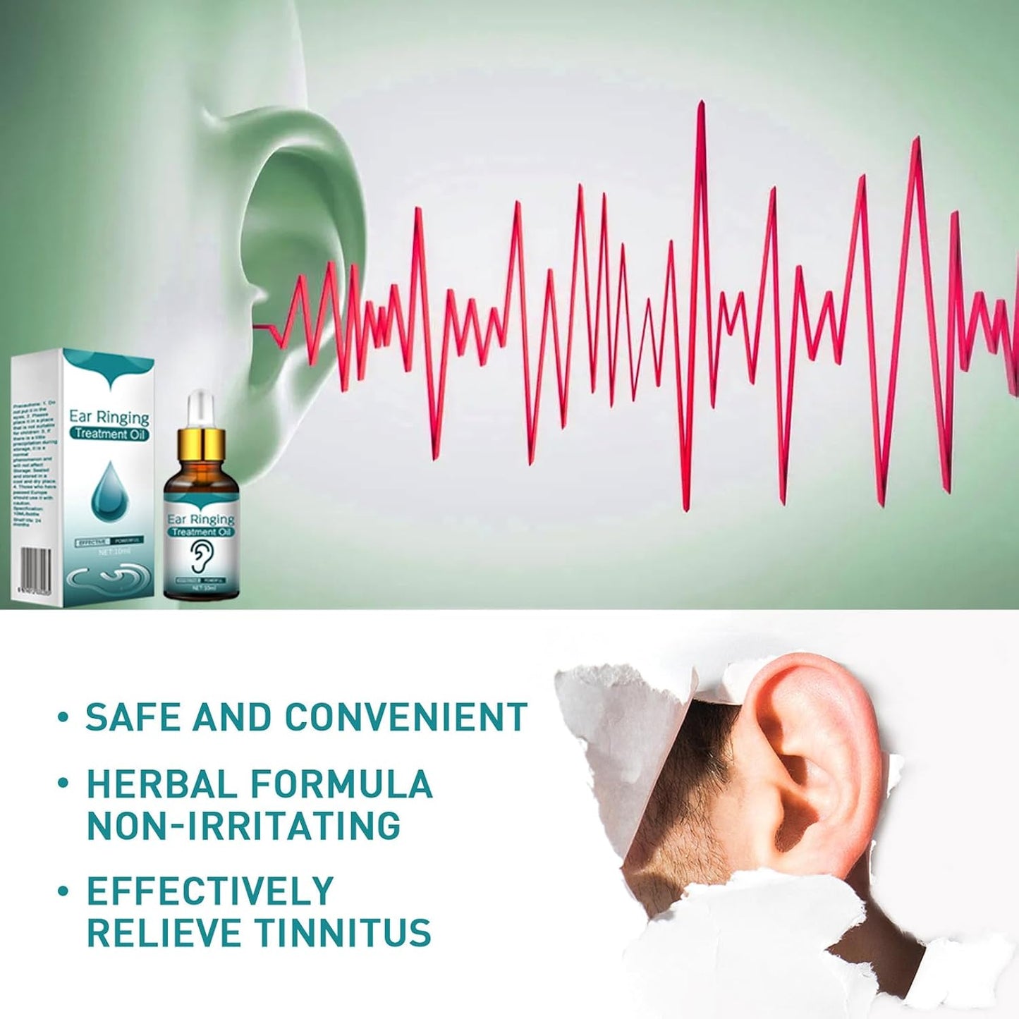 Tinnitus Drops,Earache Drops,Ear Health Care Drops,Ear Ringing Drops,Adults Tinnitus Drops,Ear Pain Relief Drops,Hearing Ear Drops,Relieve Tinnitus,10Ml