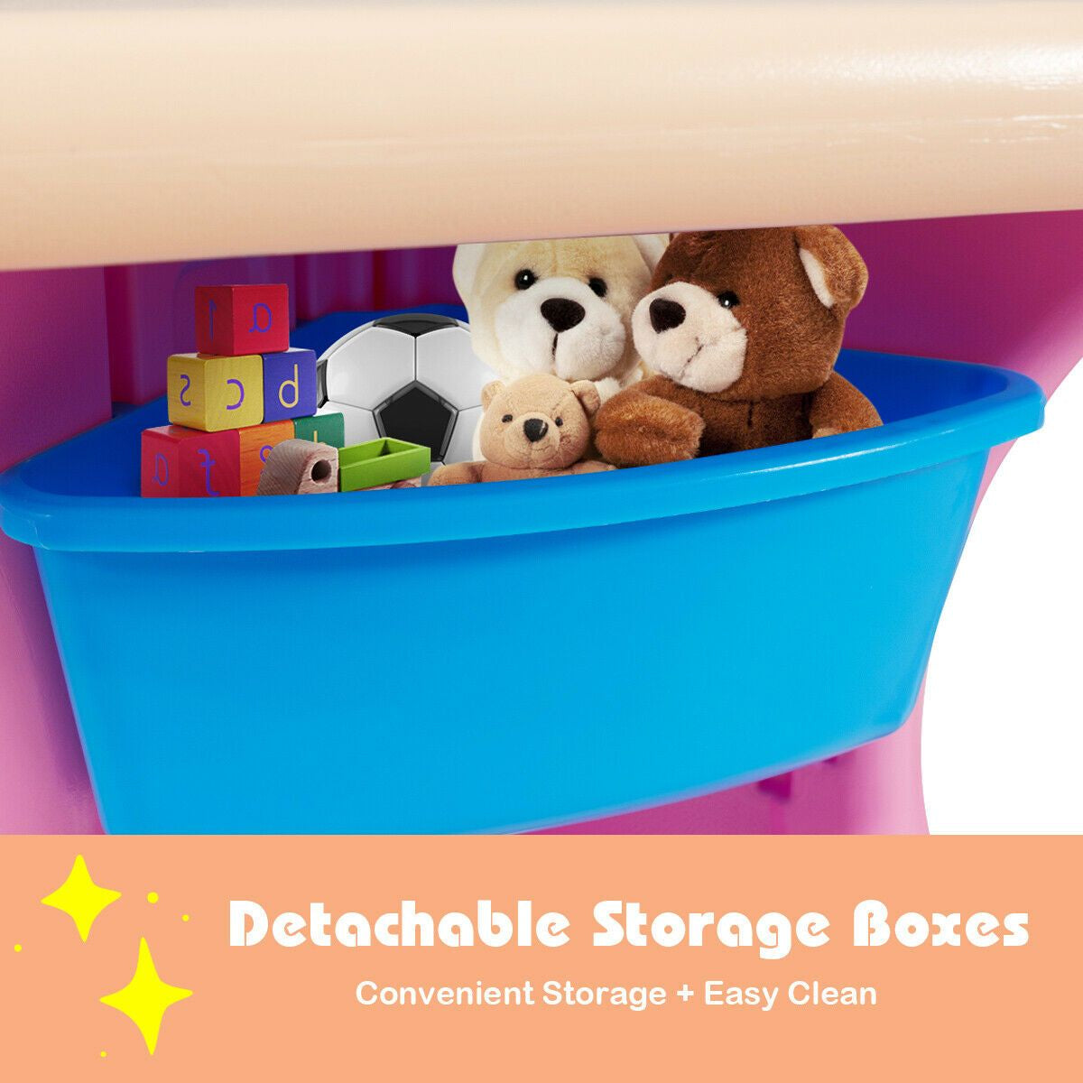 Children'S Activity Table Set with Storage Bins