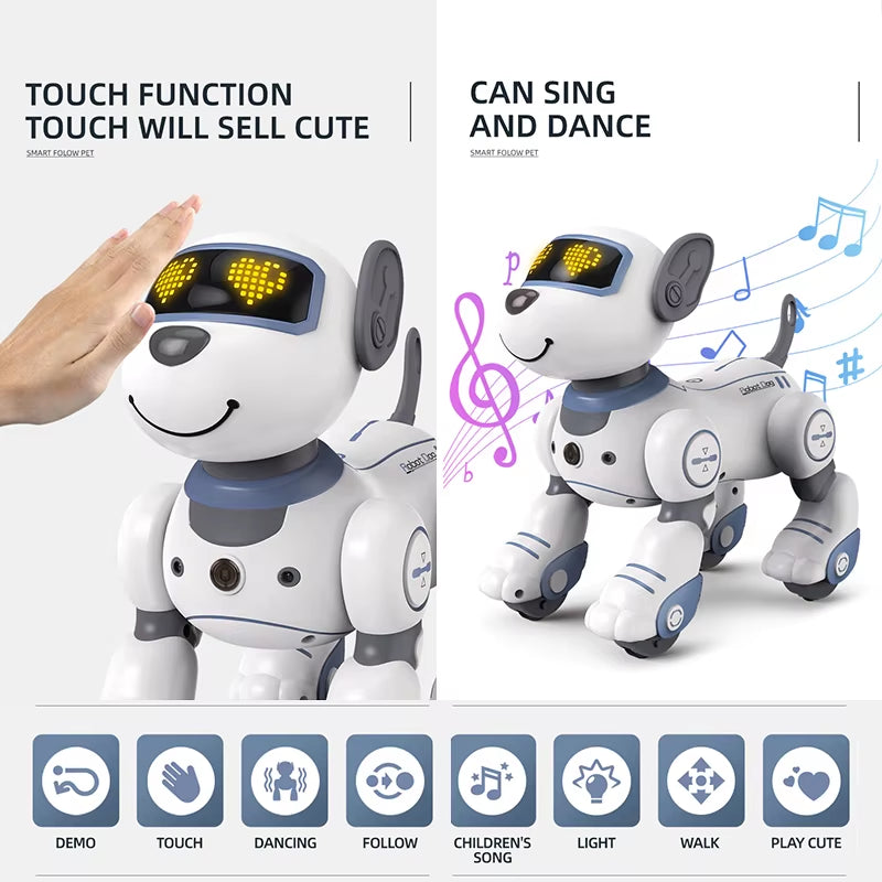 Robot Dog Stunt Walking Dancing Electric Pet Dog Remote Control Magic Pet Dog Toy Intelligent Touch Remote Control Children Toys