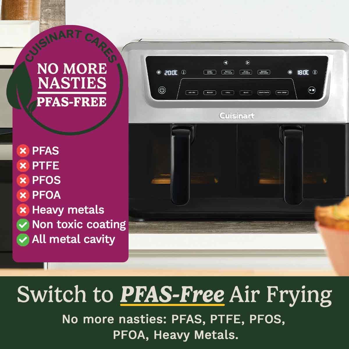 Cuisinart XXL Dual-Zone Air Fryer — PFAS-Free, 2 × 5.2L, 7 Cooking Modes