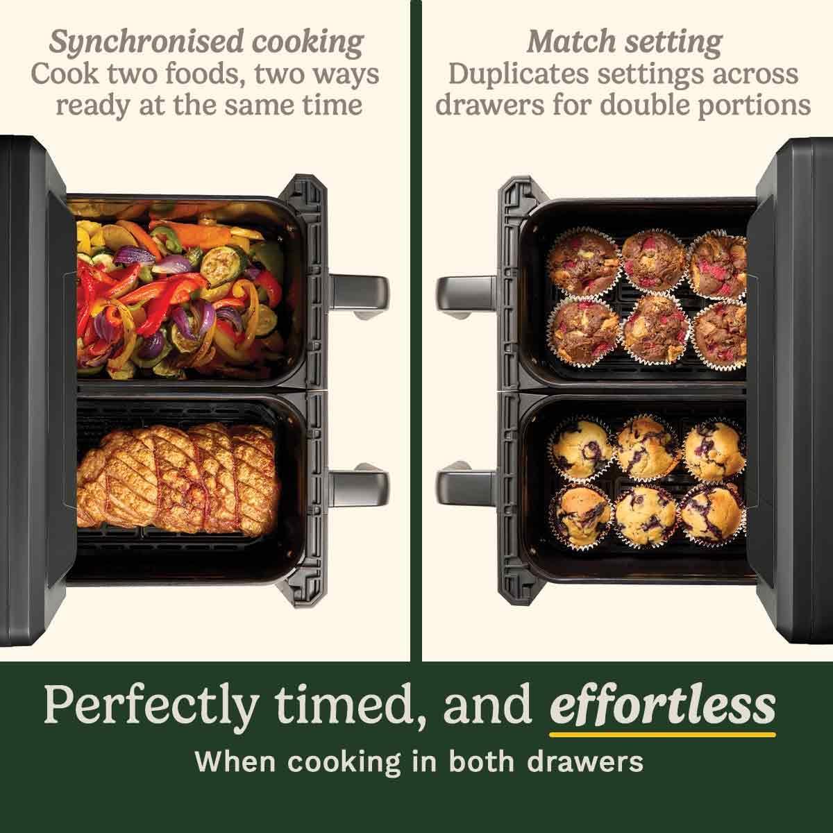 Cuisinart XXL Dual-Zone Air Fryer — PFAS-Free, 2 × 5.2L, 7 Cooking Modes