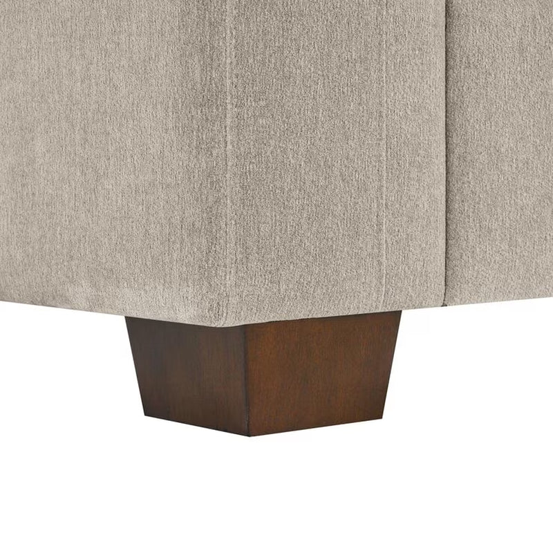 Walsen Grey Fabric Corner Sofa with Storage Ottoman in 2 Configurations
