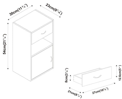 Baraa 30Cm W Particle Board / Chipboard Bedside Table