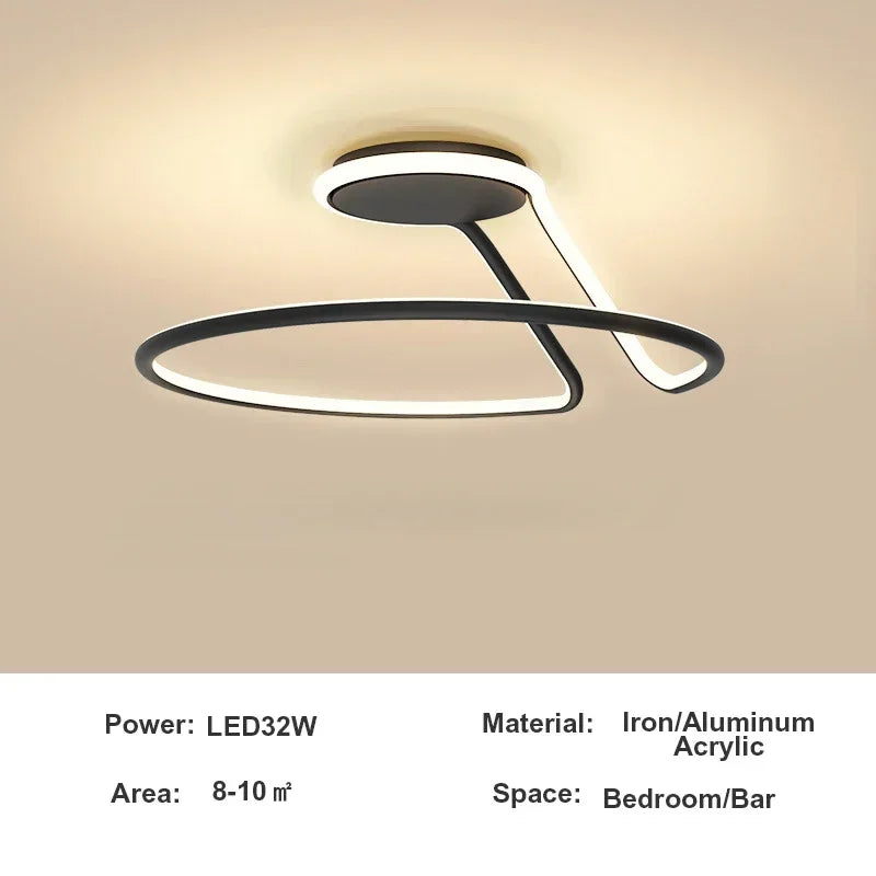 Modern LED Ceiling Lamp for Living Room Dining Room Balcony Hall Bedroom Ceiling Chandelier Home Decor Indoor Lighting Fixtures