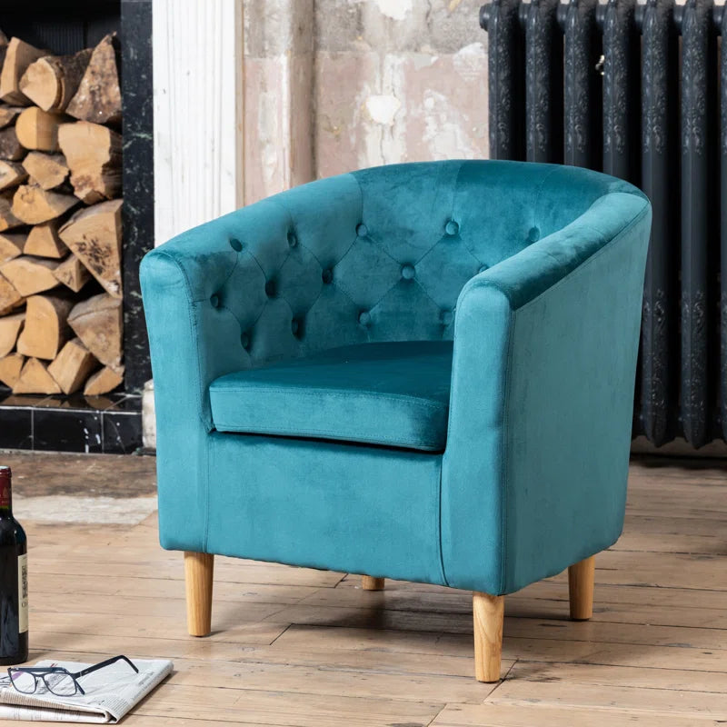 Tarbes Velvet Barrel Chair