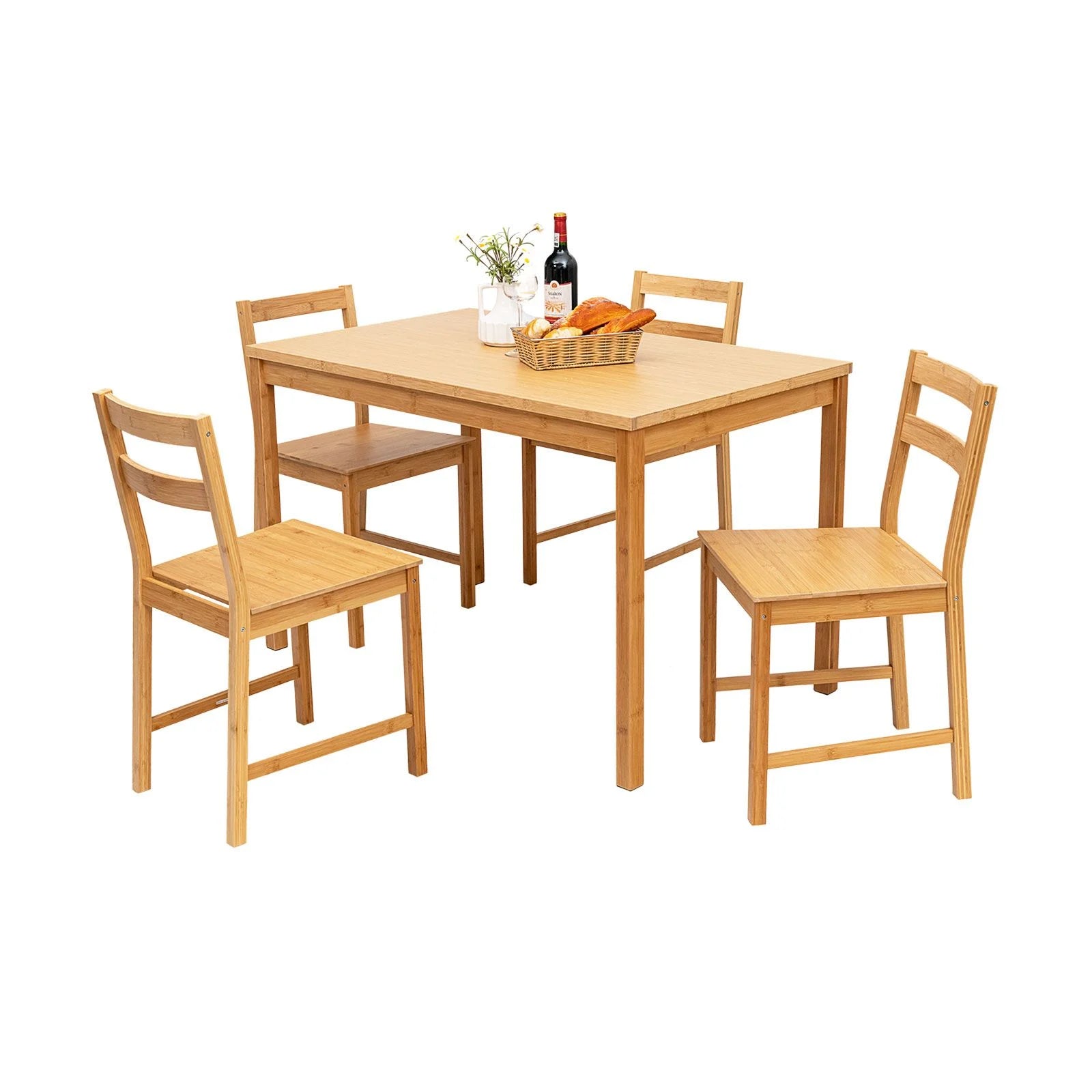 Pieces Dining Room Set with Non-Slip Foot Pads