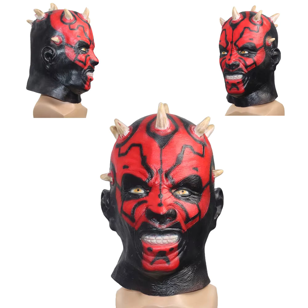 Darth Maul Latex Cosplay Mask | Halloween Costume Prop