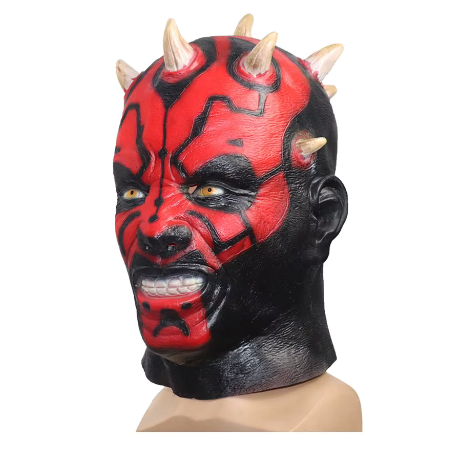 Darth Maul Latex Cosplay Mask | Halloween Costume Prop