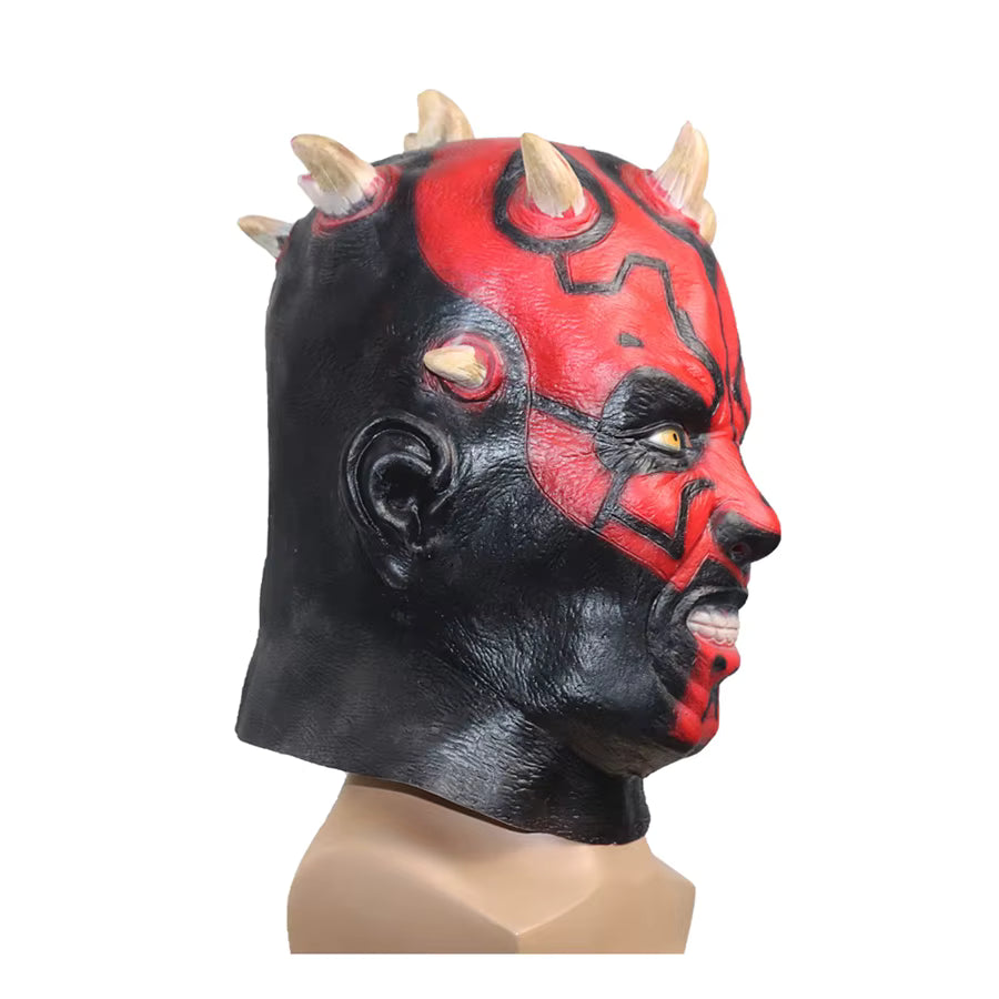 Darth Maul Latex Cosplay Mask | Halloween Costume Prop
