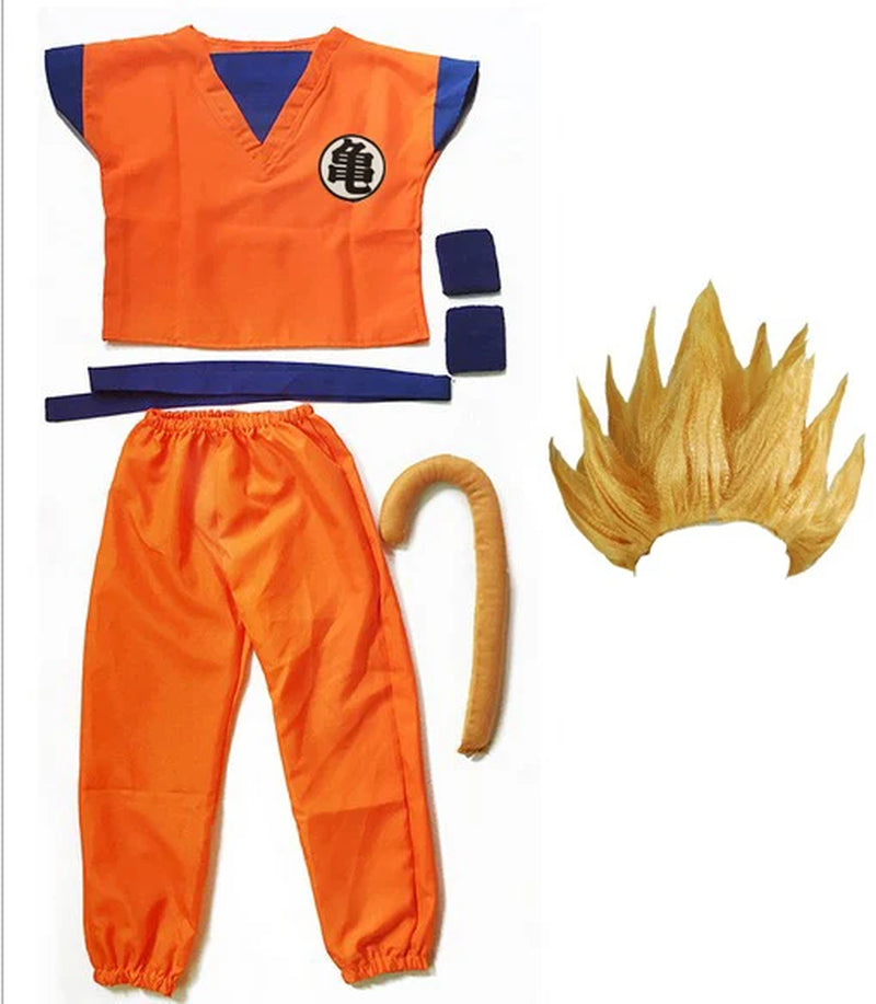 Dragon Clothes Suit Cosplay Costumes Top/Pant/Belt/Tail/Wrister/Wig/Shoes Adult&Kids Halloween Costume