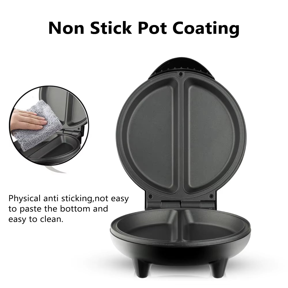 Electric Frying Pan 6.7Inch Pizzas Maker Home Omelette BBQ Pancake Baking Machine Nonstick Pan for Pizzas Quesadillas Bread Cake