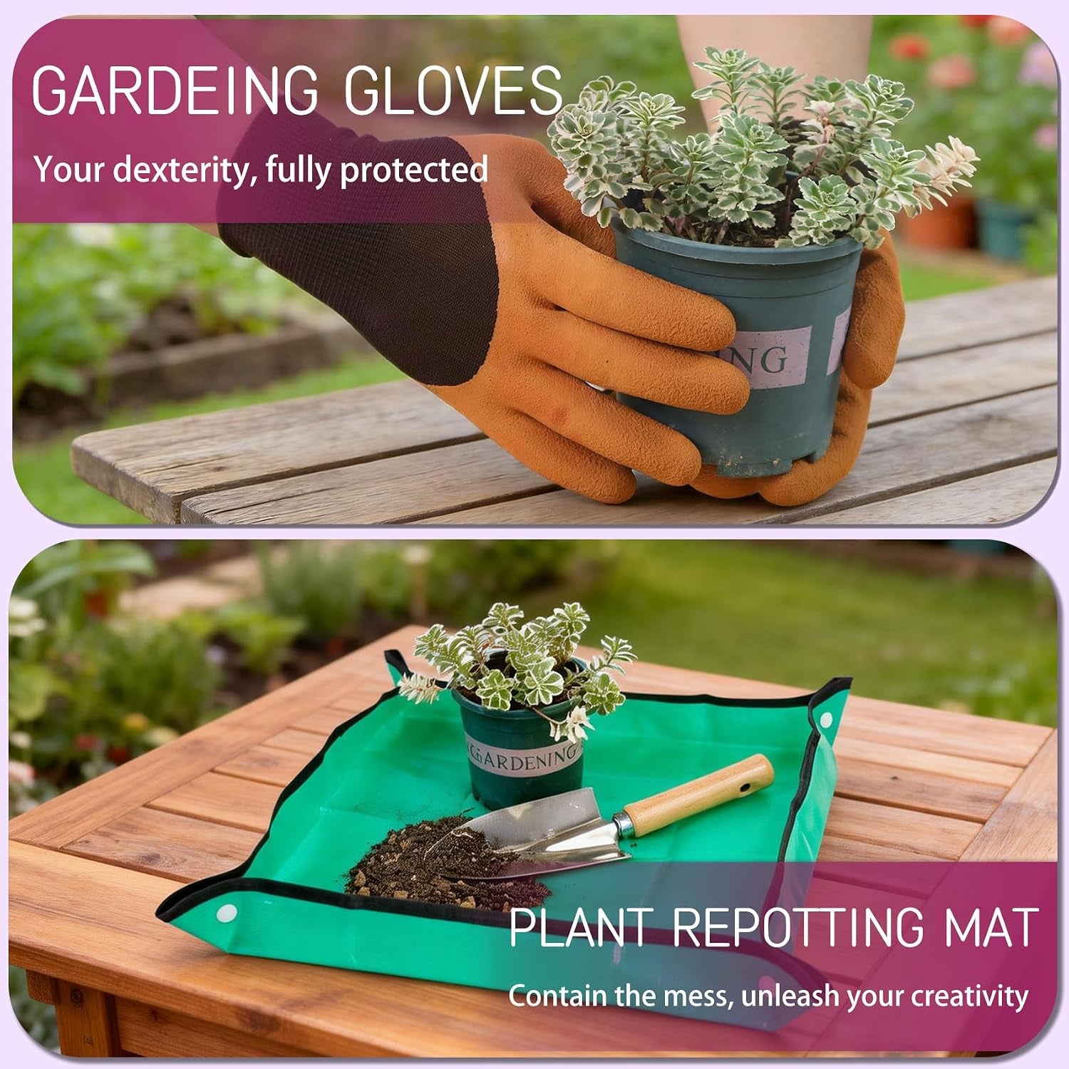 Garden Tools Set 10-Piece, Heavy Duty Gardening Tools Kit for Women & Men with Stainless Steel Hand Tool, Pruning Shears, Gloves, Bag - Ideal Gardening Gifts for Women & Gardeners
