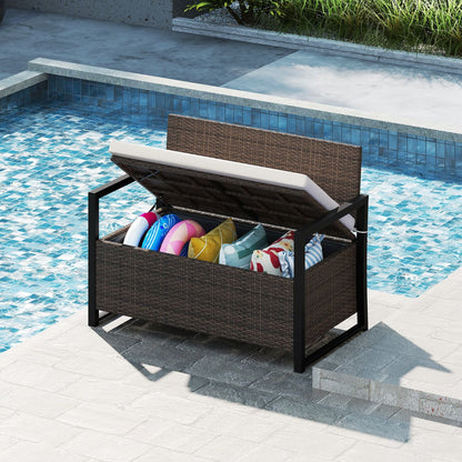 150L Outdoor Storage Bench with Padded Cushion