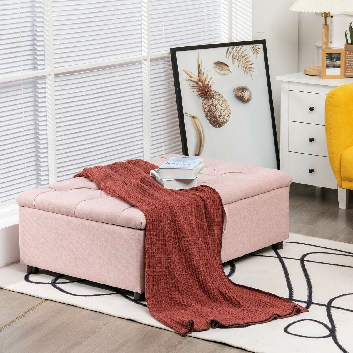 2-In-1 Convertible Sofa Bed with Mattress for Home and Office