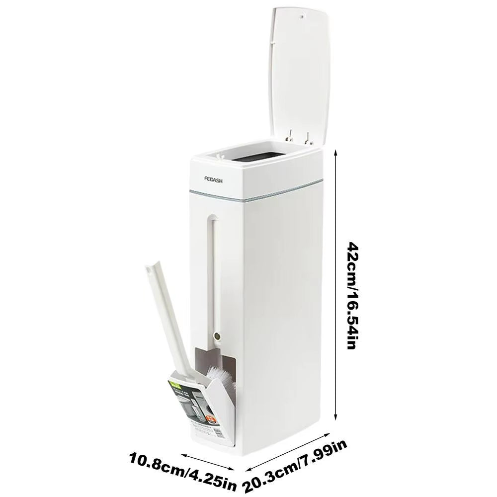 Bathroom Trash Can Bathroom Trash Can Toilet Brush Combo save Space Small Trash Can Lid Bathroom Accessories Narrow Garbage Can