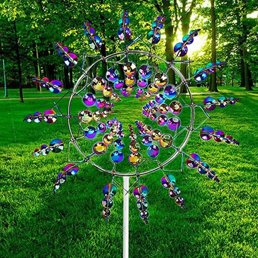 Enchanting 3D Metal Windmill: Stunning Kinetic Sculpture for Your Garden