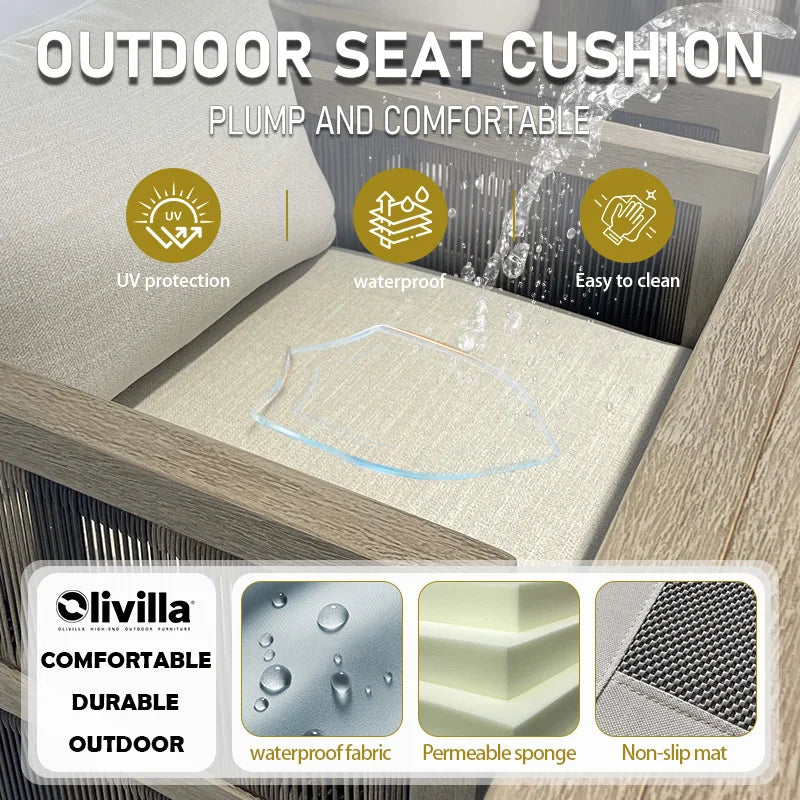 Vine Outdoor Teak Table Chair Villa Leisure Courtyard Table Chair Set Hotel Restaurant Waterproof Garden Furniture Customization