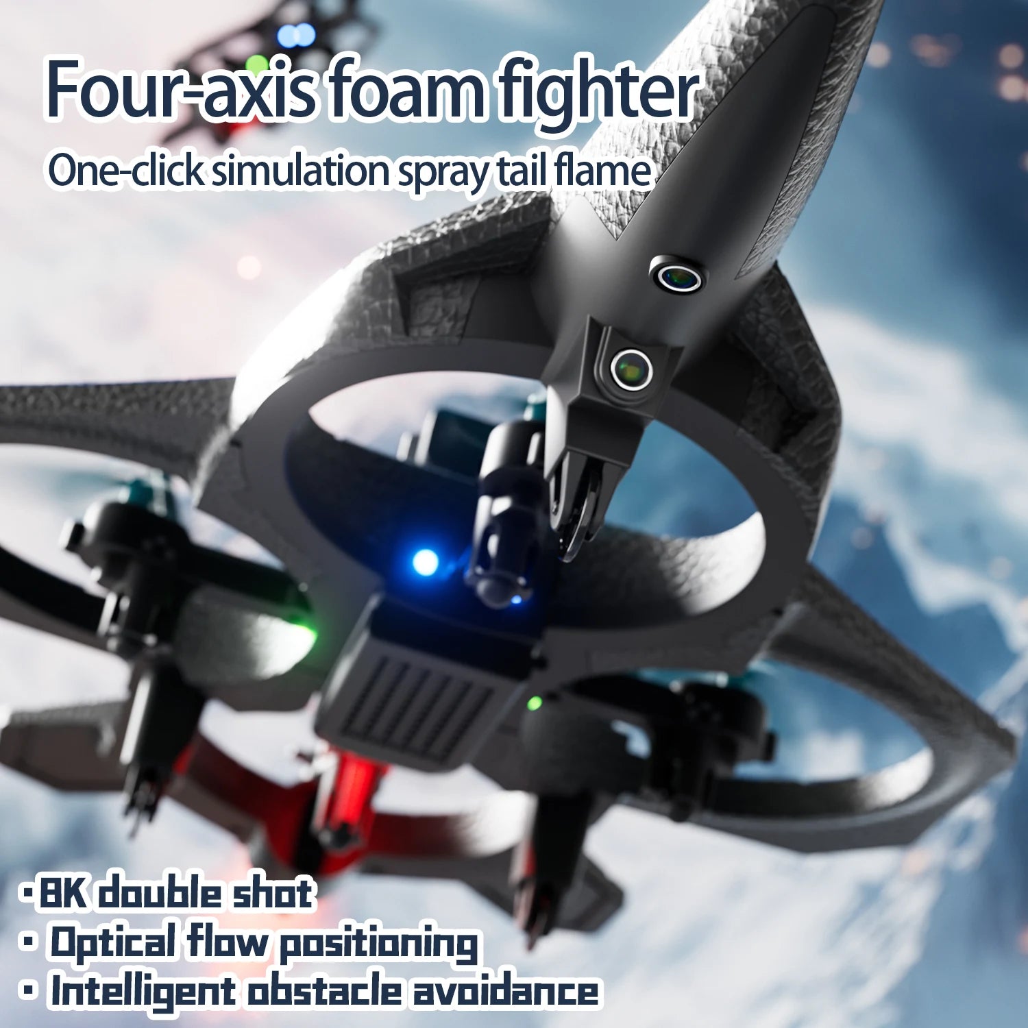 New V46 PRO RC Plane with Glider Screen Remote Control Flying Helicopter 8K Camera Obstacle Avoidance Foam Fighter Airplane Toys