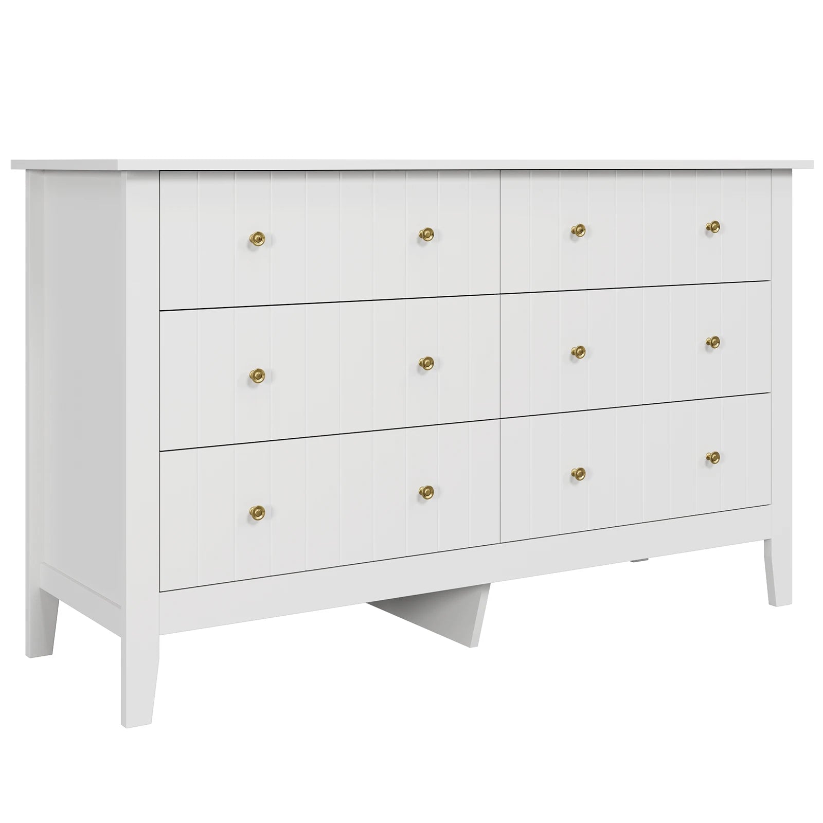 Chest of Drawers Bedroom, Tall Chest of Drawers with 6 Drawers, Bedroom Furniture Dresser Storage Cupboard Cabinet Bedroom Dresser, for Dining Room Living Room Hallway 133X45X79.5 Cm Wooden