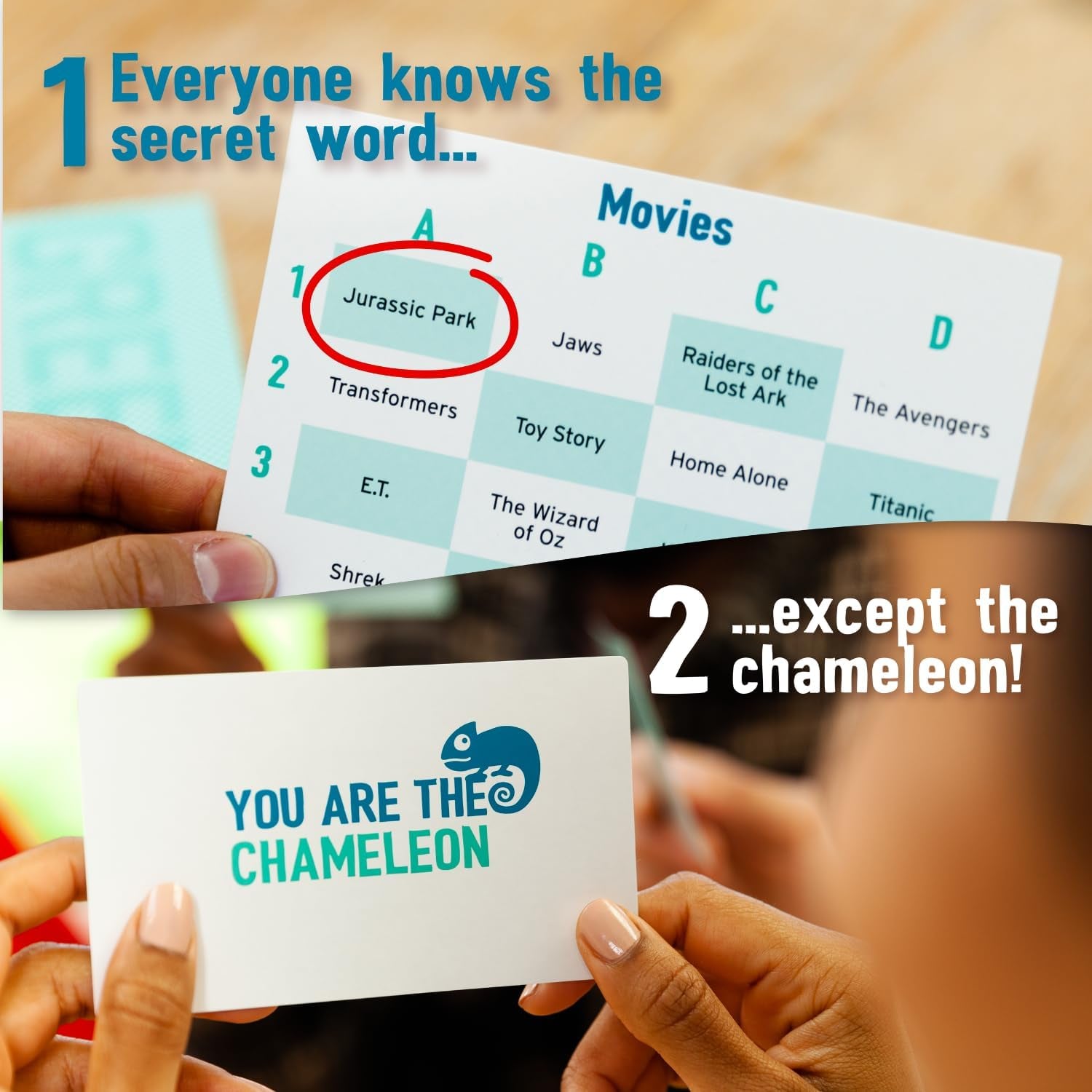 The Chameleon: Find the Traitor | Award-Winning Board Game for Families & Friends for 3-8 Players, with Extra Online Exclusive Content