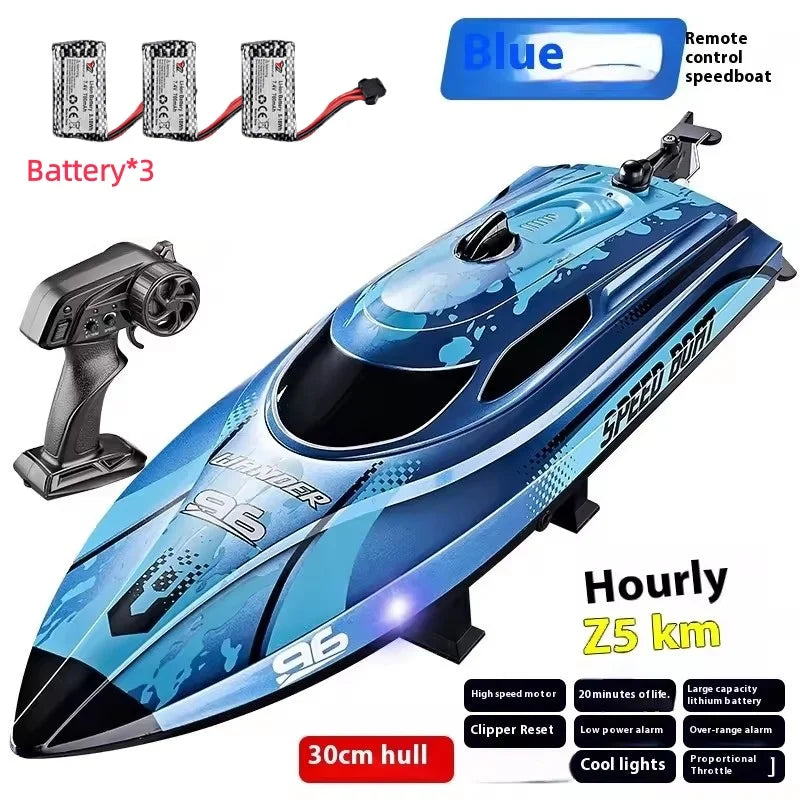 Water Toys 25Km/H Remote Control Boat Yacht Waterproof One-Key Reset Low Battery Prompt Automatic Demonstration RC Boat Toys