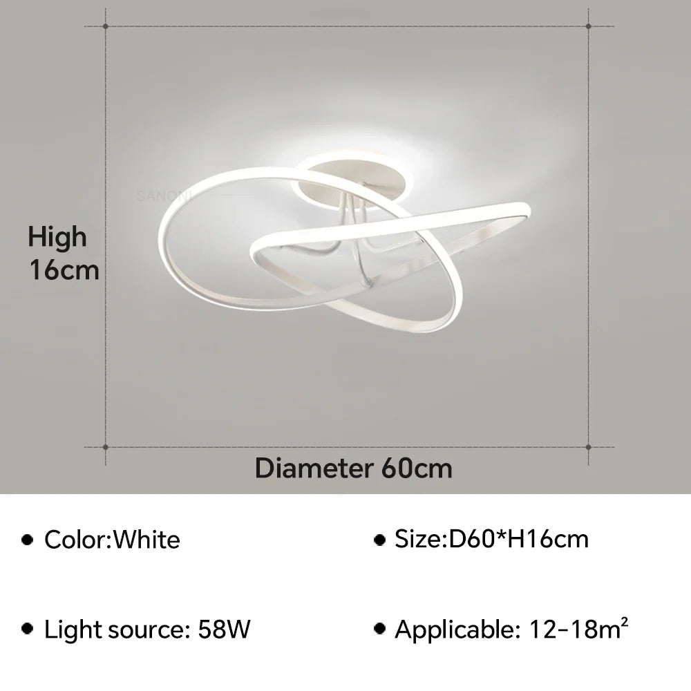 Modern LED Ceiling Lamp for Living Room Dining Room Balcony Hall Bedroom Ceiling Chandelier Home Decor Indoor Lighting Fixtures