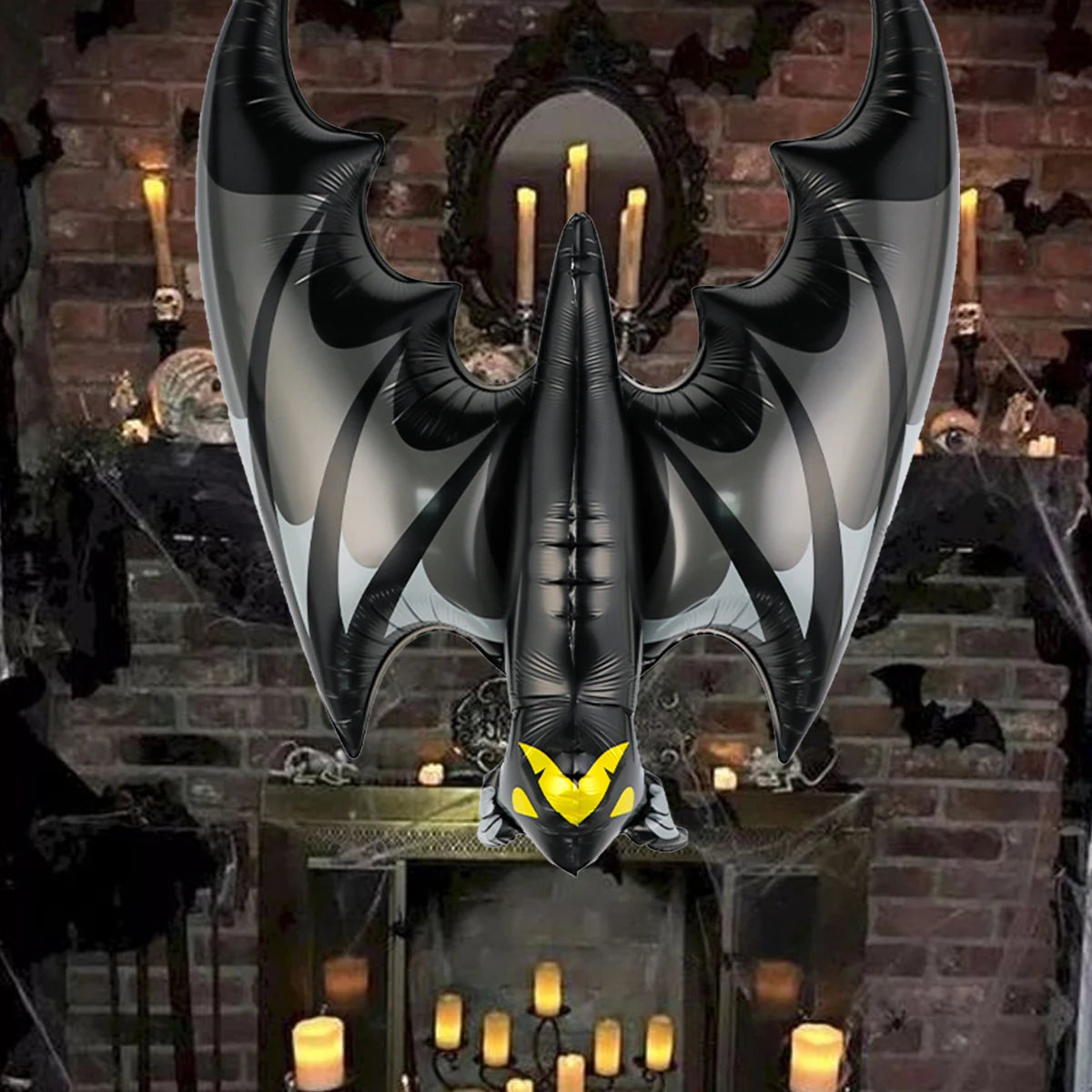 1Pc-Halloween Black Bat Balloon Halloween Party Supplies Birthday, Horror Element Atmosphere Can Hang Bat Decorations