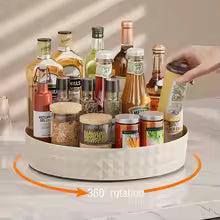 360° Rotating Kitchen Spice Rack & Storage Turntable