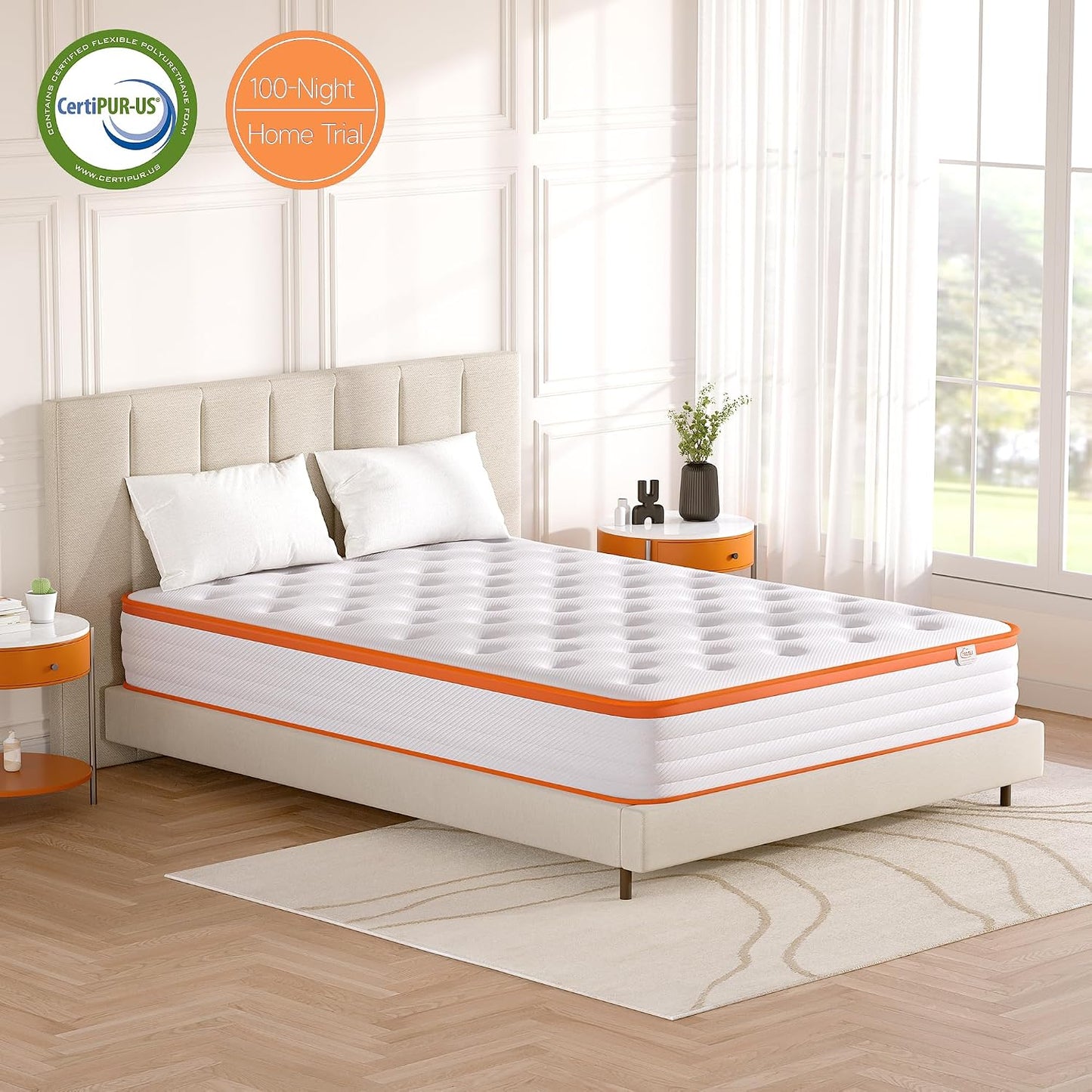 Single Hybrid Pocket Sprung Mattress — 90 × 190 × 18cm, Medium Firm, Cool Touch