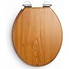 Cambridge Oak Effect Toilet Seat with Soft Close Hinges