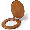 Cambridge Oak Effect Toilet Seat with Soft Close Hinges